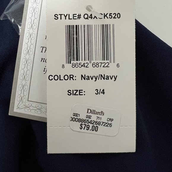 B Darlin Womens Fit Flare Party Dress Blue Mesh Sleeveless Juniors size 3 4 - Picture 11 of 12